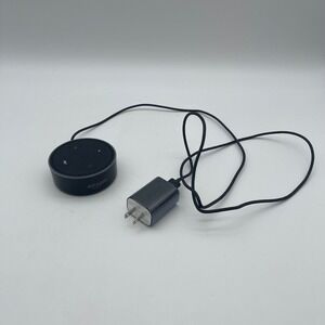Amazon Echo Dot 2nd Generation RS03QR Black Smart Speaker with Power Adapter